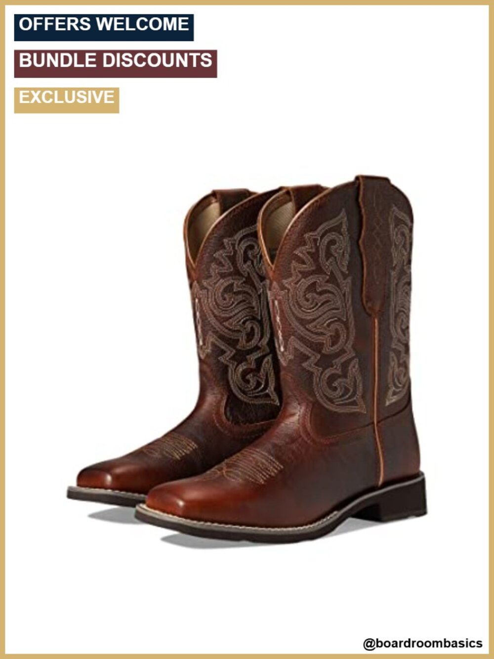 Western Boot with StretchFit Panels and 4LR Support